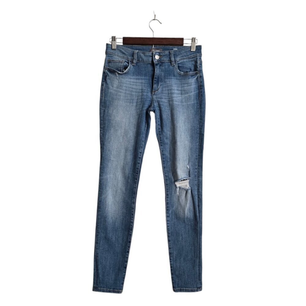 DL1961 Emma Low Rise Instasculpt Destructed Skinny Jeans in Mogadore Sz 27